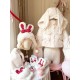 Mademoiselle Pearl Warm Winter Rabbit Down Coat(Reservation/6 Colours/Full Payment Without Shipping)